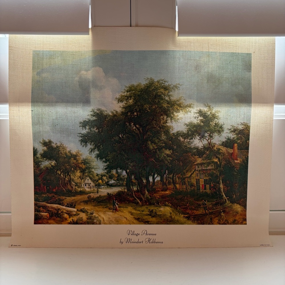 Vintage Canvas Village Avenue Wall Art by Meindert Hobbema